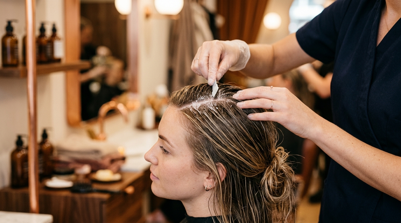 Tratamiento de cuero cabelludo en peluquería otoño 2026: exfoliación y aplicación en cabina