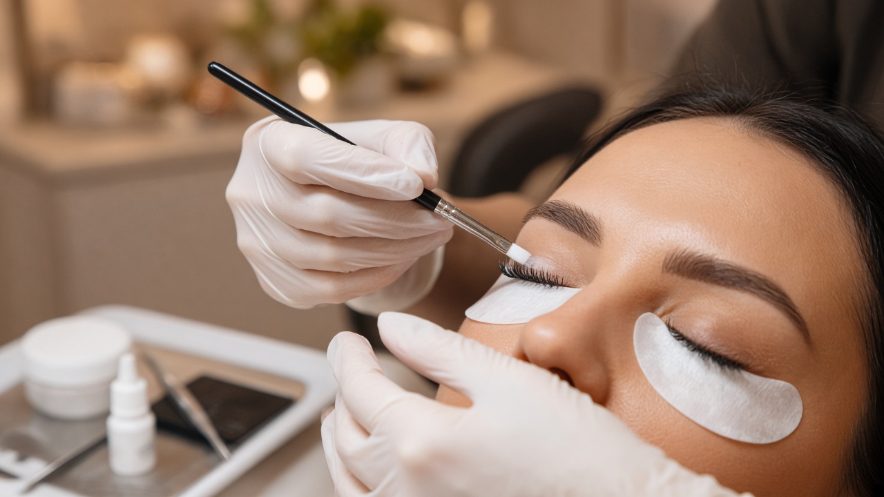Técnica de lifting de pestañas en salón de belleza: aplicación profesional en otoño 2026