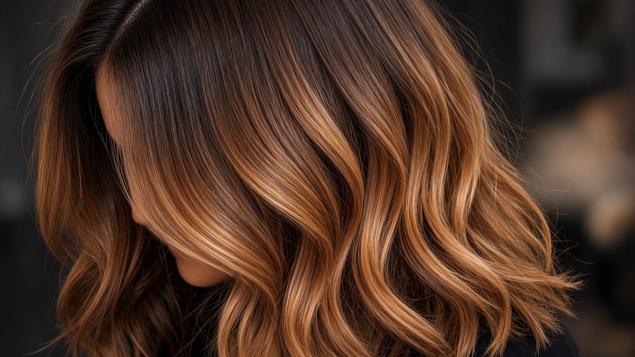Mechas y balayage otoño 2026: degradado caramelo, cobre y miel en cabello largo