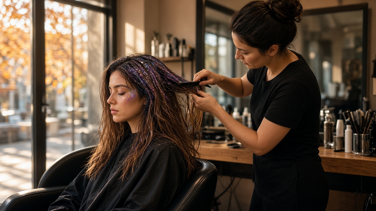 Recuperar el cabello tras Halloween 2026: glitter, lacas y color temporal — limpieza en casa y qué pedir en la peluquería